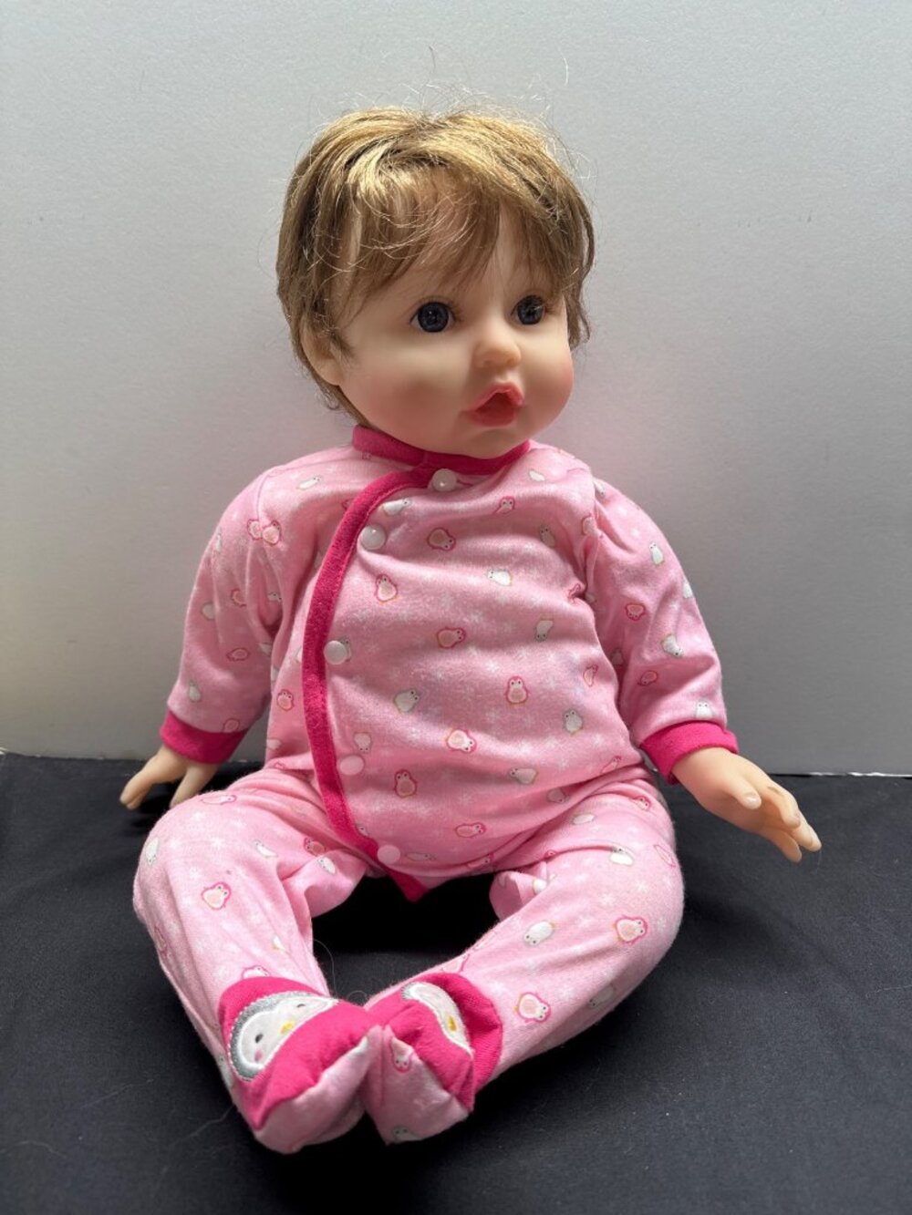 Aori Reborn Baby Doll With Pink Penguin Outfit - Realistic 22" Newborn Girl With
